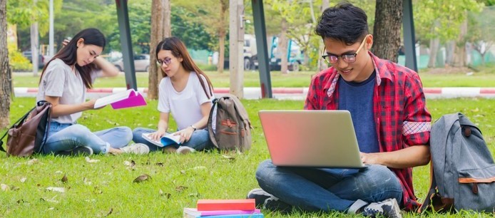 English student preparing for a test